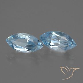 Gemas de Topacio Azul Cielo natural de 5.15 ct, Marquesa, VVS-VS