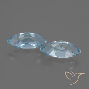 Gemas de Topacio Azul Cielo natural de 5.15 ct, Marquesa, VVS-VS