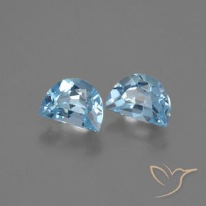 Gemas de Topacio Azul Suizo natural de 2.17 ct, Elegante, VS