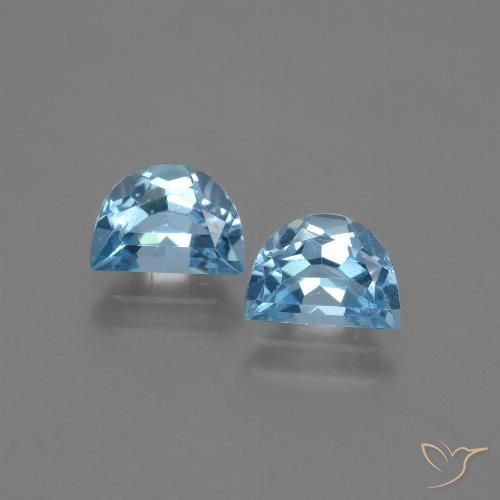 2.07ctw Natural Azul Suizo Topacio, Elegante, VS