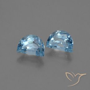 Gemas de Topacio Azul Suizo natural de 2.07 ct, Elegante, VS