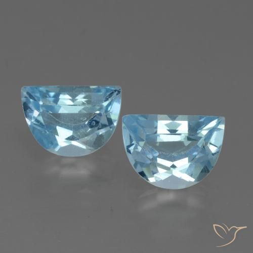 2.11ctw Natural Azul Suizo Topacio, Elegante, VS