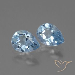 Gemas de Topacio Azul Cielo natural de 1.65 ct, En forma de pera, VVS-VS