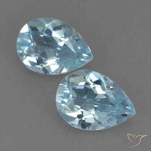 1.79ctw Natural Azul Cielo Topacio, En forma de pera, VVS-VS