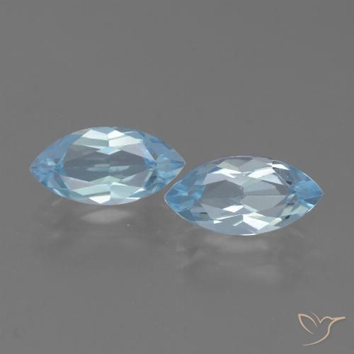 4.78ctw Natural Azul Cielo Topacio, Marquesa, VVS