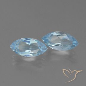 Gemas de Topacio Azul Cielo natural de 4.78 ct, Marquesa, VVS