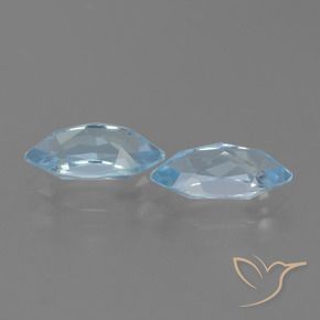 Gemas de Topacio Azul Cielo natural de 4.78 ct, Marquesa, VVS