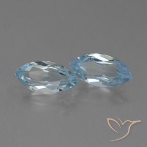 Gemas de Topacio Azul Cielo natural de 4.45 ct, Marquesa, VVS-VS