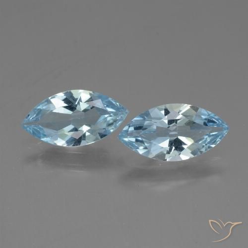 3.55ctw Natural Azul Cielo Topacio, Marquesa, VVS