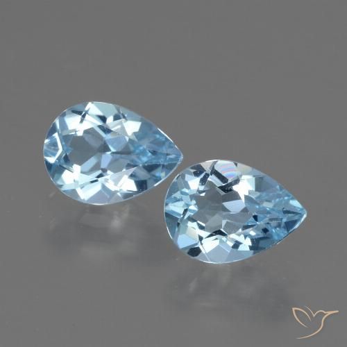 1.72ctw Natural Azul Cielo Topacio, En forma de pera, VVS-VS