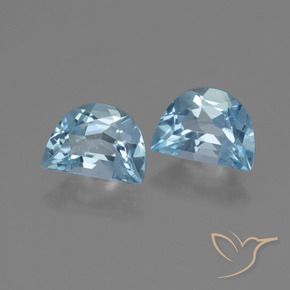 Gemas de Topacio Azul Suizo natural de 1.95 ct, Elegante, VVS-VS