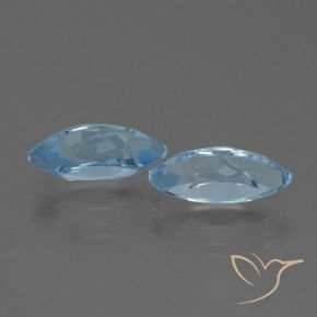 Gemas de Topacio Azul Cielo natural de 4.94 ct, Marquesa, VVS-VS