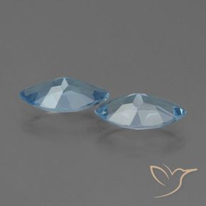 Gemas de Topacio Azul Suizo natural de 4.07 ct, Marquesa, VVS