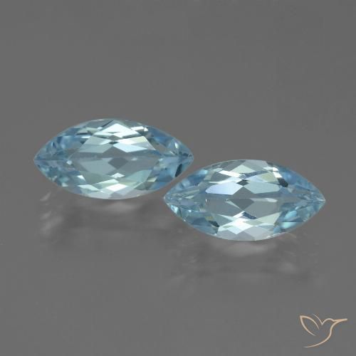 4.68ctw Natural Azul Cielo Topacio, Marquesa, VVS