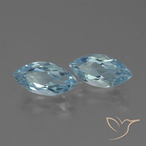 Gemas de Topacio Azul Cielo natural de 4.68 ct, Marquesa, VVS