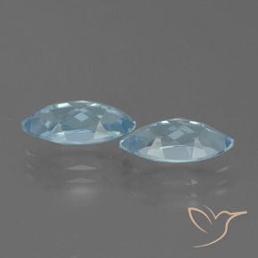 Gemas de Topacio Azul Cielo natural de 4.68 ct, Marquesa, VVS