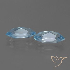 Gemas de Topacio Azul Cielo natural de 4.56 ct, Marquesa, VVS