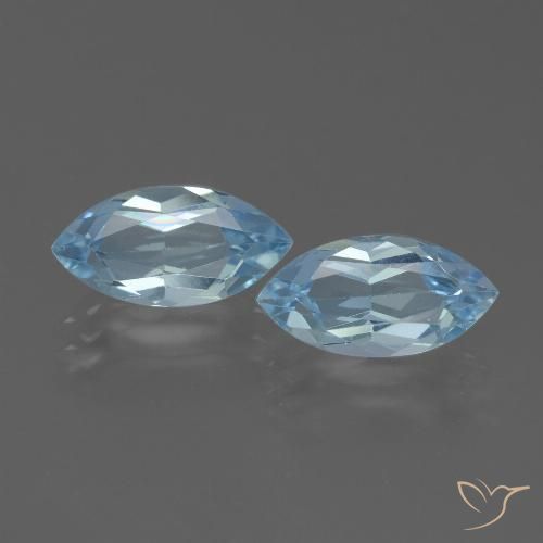 4.68ctw Natural Azul Cielo Topacio, Marquesa, VVS-VS