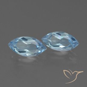 Gemas de Topacio Azul Cielo natural de 4.68 ct, Marquesa, VVS-VS