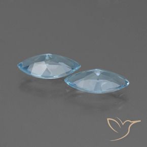 Gemas de Topacio Azul Cielo natural de 3.76 ct, Marquesa, VVS-VS