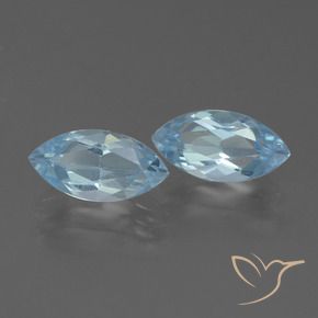 Gemas de Topacio Azul Cielo natural de 4.99 ct, Marquesa, VVS-VS