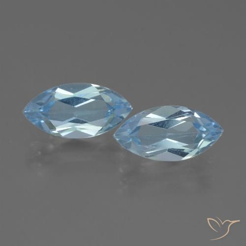 4.45ctw Natural Azul Cielo Topacio, Marquesa, VVS