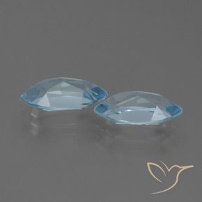 Gemas de Topacio Azul Cielo natural de 4.45 ct, Marquesa, VVS