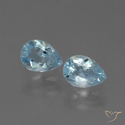 1.84ctw Natural Azul Cielo Topacio, En forma de pera, VVS-VS