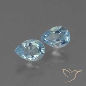 Gemas de Topacio Azul Cielo natural de 1.84 ct, En forma de pera, VVS-VS