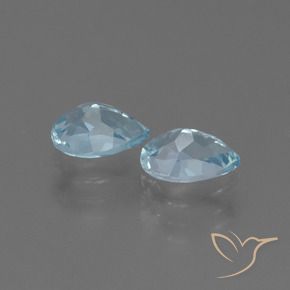 Gemas de Topacio Azul Cielo natural de 1.84 ct, En forma de pera, VVS-VS