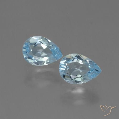 1.68ctw Natural Azul Cielo Topacio, En forma de pera, VVS-VS