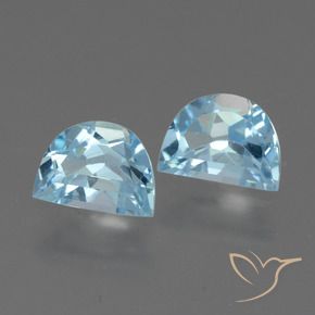 Gemas de Topacio Azul Cielo natural de 2.17 ct, Elegante, VVS-VS