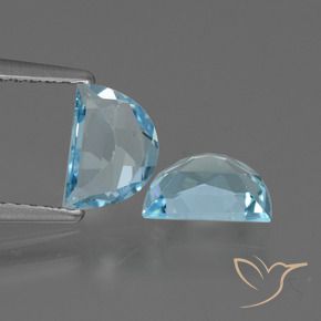 Gemas de Topacio Azul Cielo natural de 1.87 ct, Elegante, VVS-VS