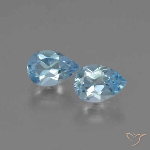 1.66ctw Natural Azul Cielo Topacio, En forma de pera, VVS-VS