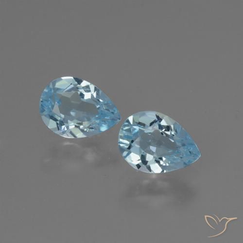 1.76ctw Natural Azul Cielo Topacio, En forma de pera, VVS-VS