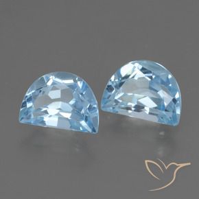 Gemas de Topacio Azul Cielo natural de 2.28 ct, Elegante, VVS-VS