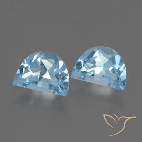 Gemas de Topacio Azul Suizo natural de 1.95 ct, Elegante, VS