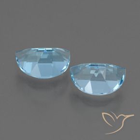Gemas de Topacio Azul Suizo natural de 1.95 ct, Elegante, VS