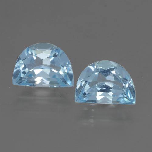 Gemas de topacio azul natural de 2,15 ct, forma elegante, VVS