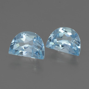Gemas de topacio azul natural de 2,15 ct, forma elegante, VVS