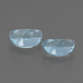 Gemas de topacio azul natural de 2,15 ct, forma elegante, VVS