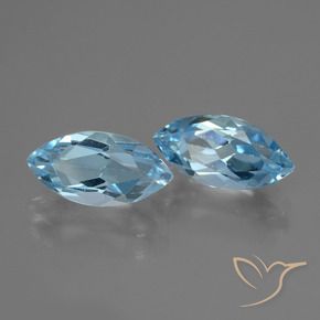 Gemas de Topacio Azul Cielo natural de 5.08 ct, Marquesa, VVS-VS