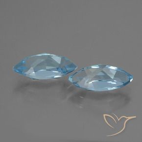 Gemas de Topacio Azul Cielo natural de 5.08 ct, Marquesa, VVS-VS