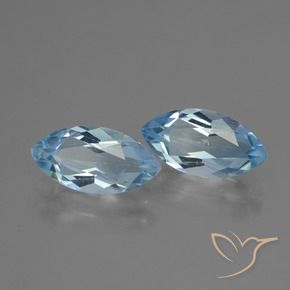 Gemas de Topacio Azul Cielo natural de 4.46 ct, Marquesa, VVS
