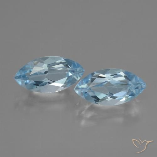 4.67ctw Natural Azul Cielo Topacio, Marquesa, VVS-VS