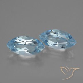 Gemas de Topacio Azul Cielo natural de 4.67 ct, Marquesa, VVS-VS
