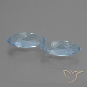 Gemas de Topacio Azul Cielo natural de 4.67 ct, Marquesa, VVS-VS