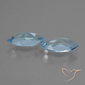 Gemas de Topacio Azul Cielo natural de 4.48 ct, Marquesa, VVS-VS