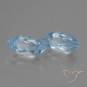 Gemas de Topacio Azul Cielo natural de 4.72 ct, Marquesa, VVS-VS