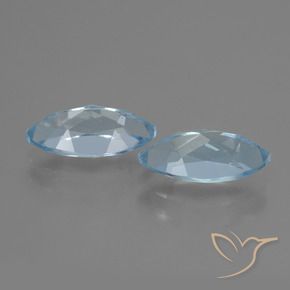 Gemas de Topacio Azul Cielo natural de 4.72 ct, Marquesa, VVS-VS